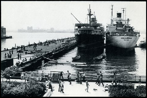 Pier 42 at Morton Street w/John Brown 1 & 2 June 1974 ©Darleen Rubin Pier 42 at Morton Street w/John Brown 1 & 2 June 1974 ©Darleen Rubin