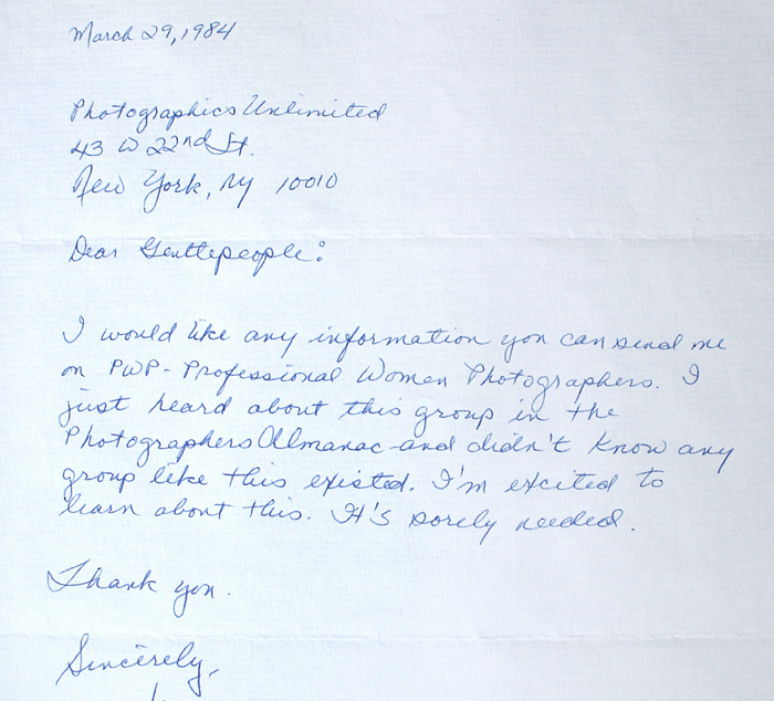 1984 Letter to PWP 1984 Letter to PWP