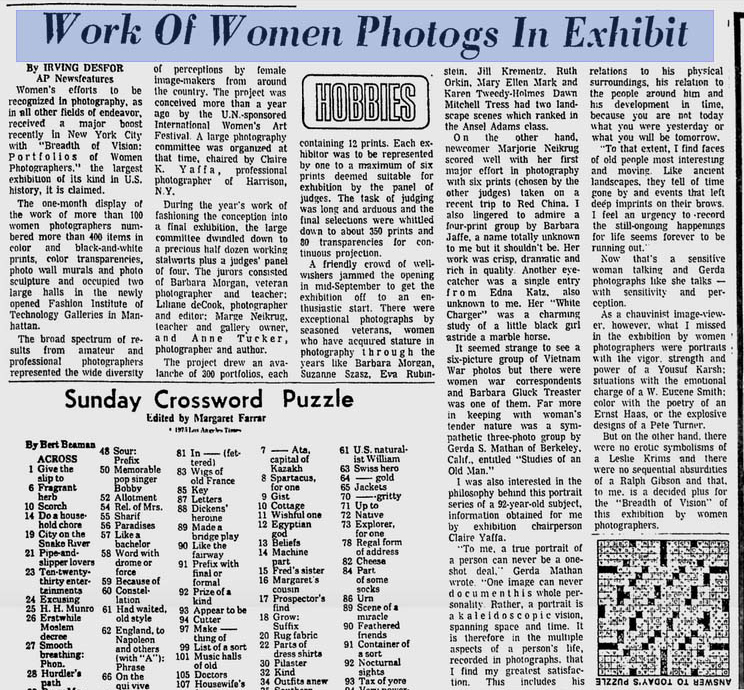 New York Herald Tribune article on the FIT exhibition New York Herald Tribune article on the FIT exhibition
