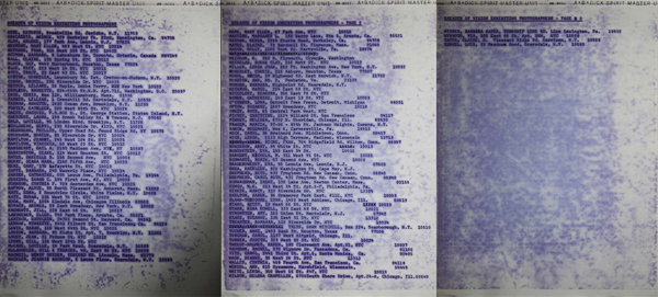 Mimeographed roster for the 1975 FIT show "Breadth of Vision" Mimeographed roster for the 1975 FIT show "Breadth of Vision"