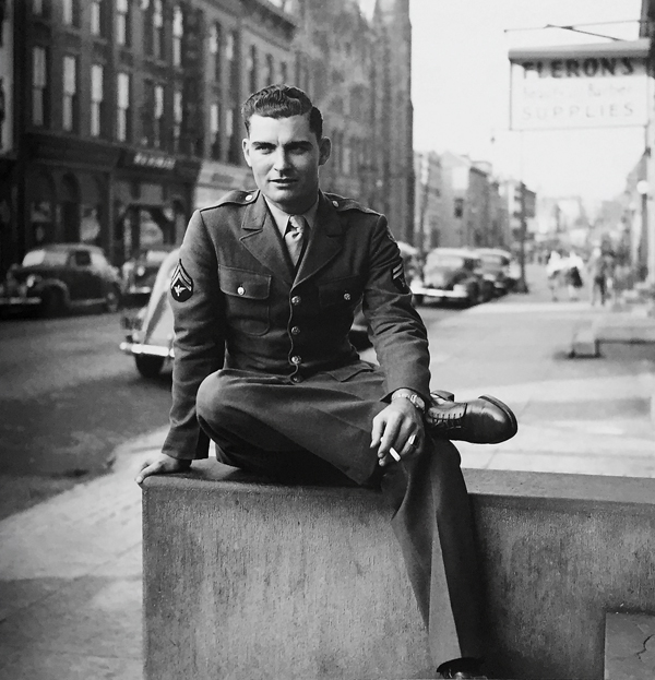 Image of a serviceman in book of post-war images by Josephine Herrick ©Josephine Herrick Image of a serviceman in book of post-war images by Josephine Herrick ©Josephine Herrick