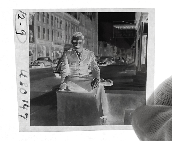 Negative of a U.S. serviceman ©Josephine Herrick Negative of a U.S. serviceman ©Josephine Herrick