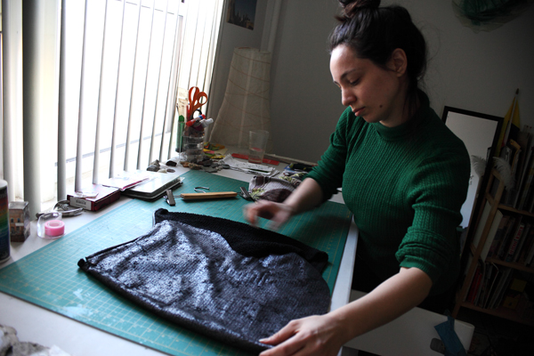 Isabelle Schneider in her studio ©Catherine Kirkpatrick