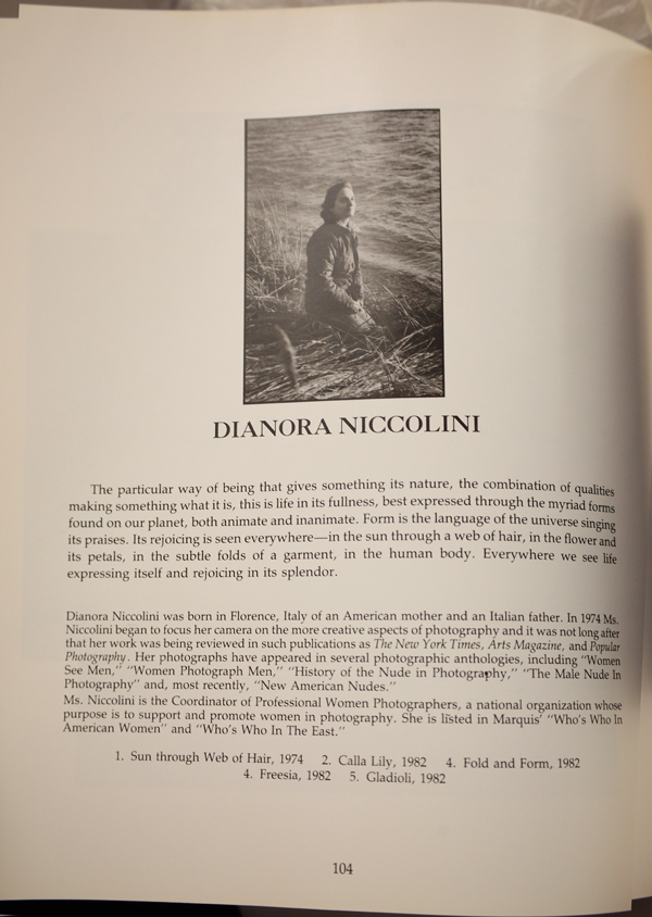 Dianora Niccolini in Women of Vision, photo ©Stephanie Cohen Dianora Niccolini in Women of Vision, photo ©Stephanie Cohen